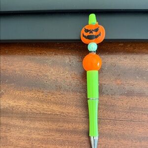 Halloween Themed Green and Orange Pen